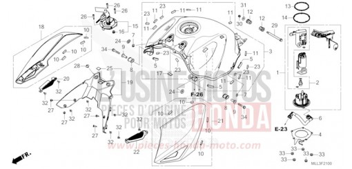 FUEL TANK/FUEL PUMP CB1000S de 2025
